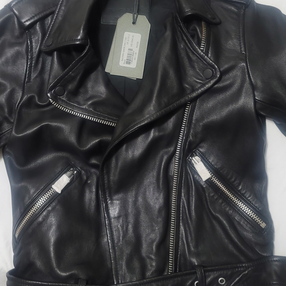 ALLSAINTS Balfern Leather Biker Jacket - Picture 4 of 10